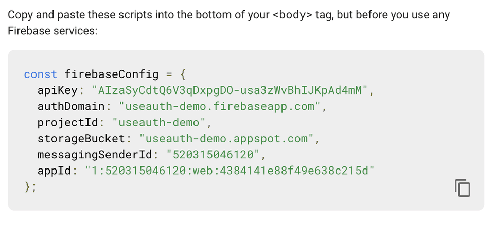 Firebase Config