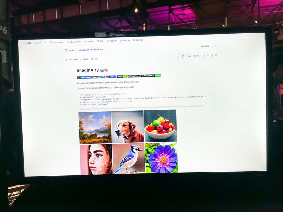 ImaginAiry shows off their Readme