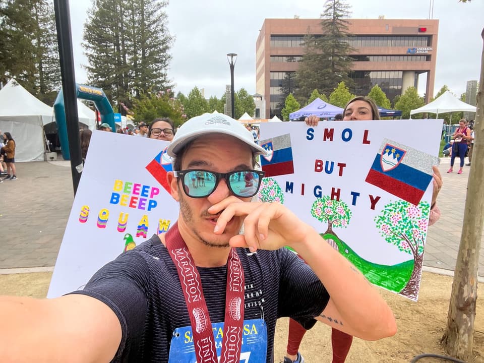 Swiz at the Santa Rosa marathon
