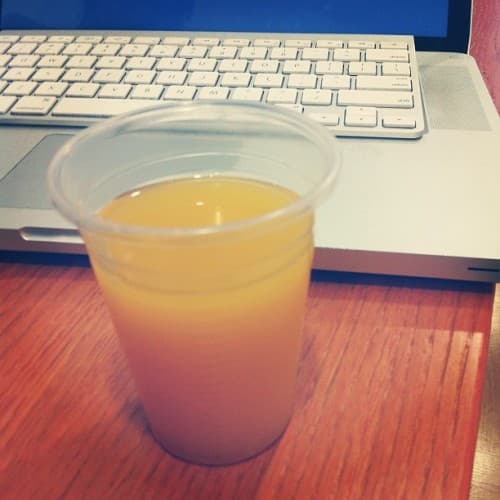 Orange juice in lieu of tea Orange juice in lieu of tea