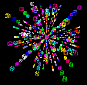 English: 5D virtual 3^5 sequential move puzzle...