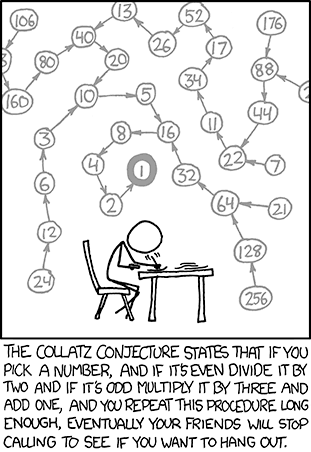xkcd collatz conjecture