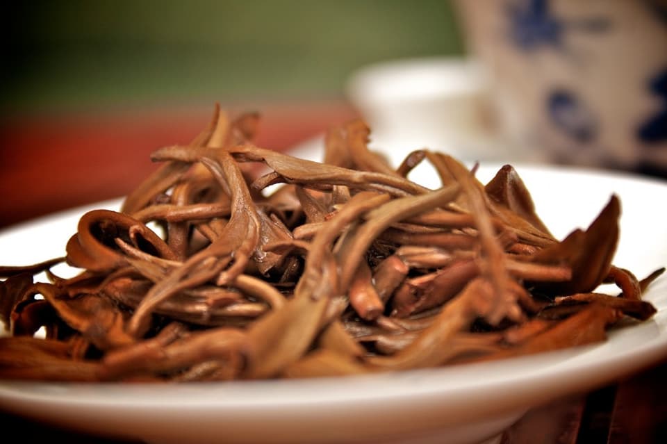Dianhong buds after the brew Dianhong buds after the brew