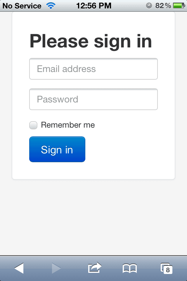 Final result - an app-like website