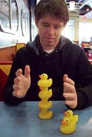 Randall Munroe with some ducks