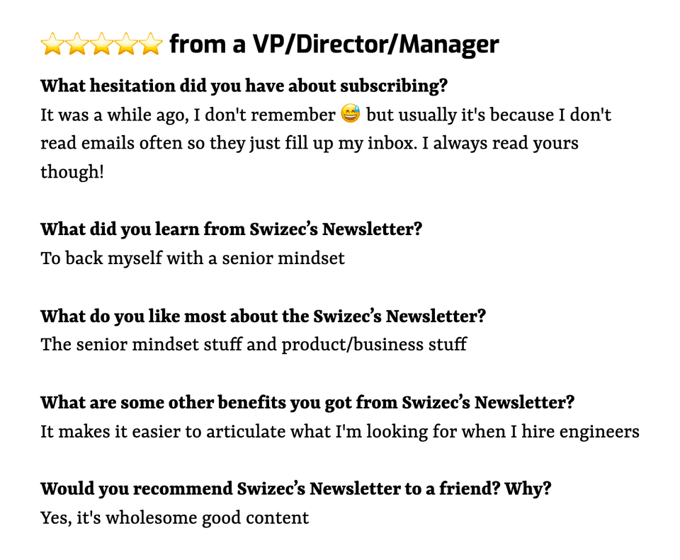 A testimonial