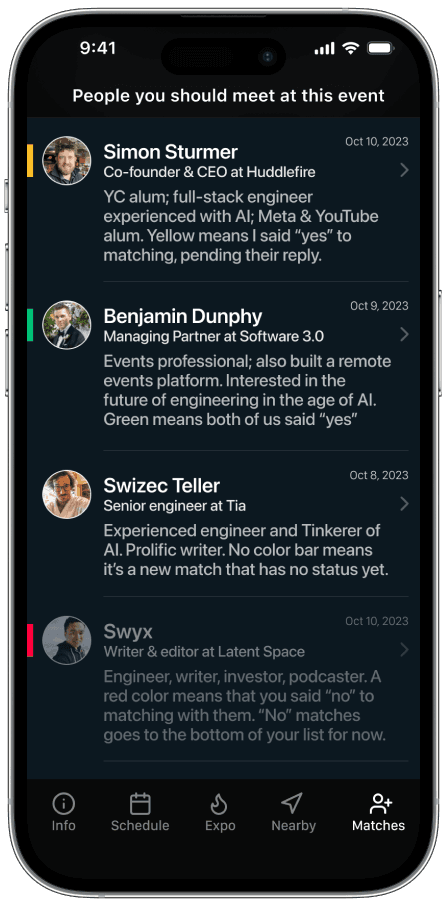 AI Engineer matching UI mockup
