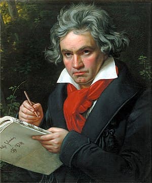 Deutsch: Portrait Beethovens mit der Partitur ... Deutsch: Portrait Beethovens mit der Partitur ...