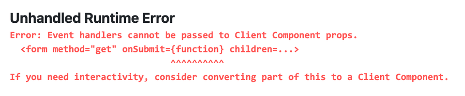 No interactivity in server components