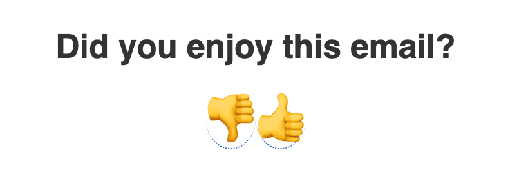 Spark Joy feedback widgets in email