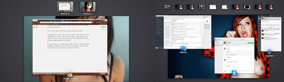 Dual screen exposé Dual screen exposé