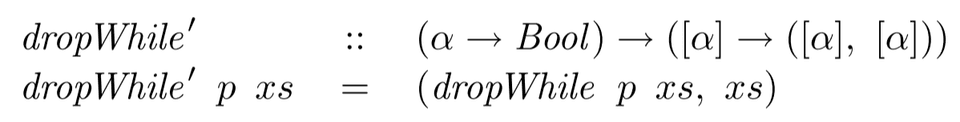 dropWhile' dropWhile'