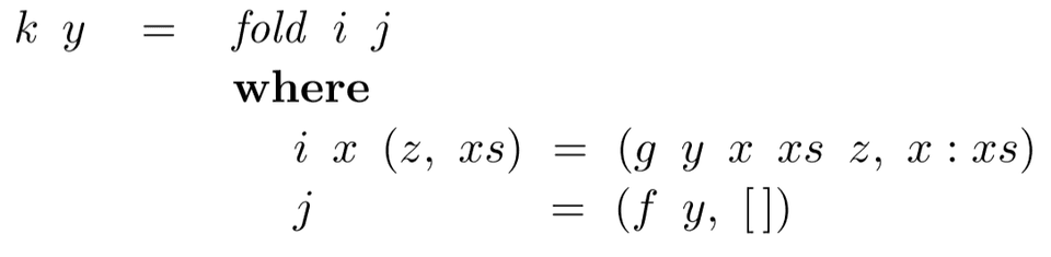 Folded recursion Folded recursion