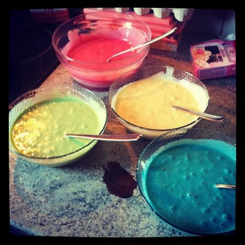 Dyed batter