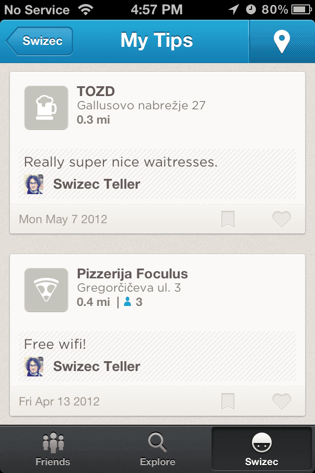 4sq user tips 4sq user tips
