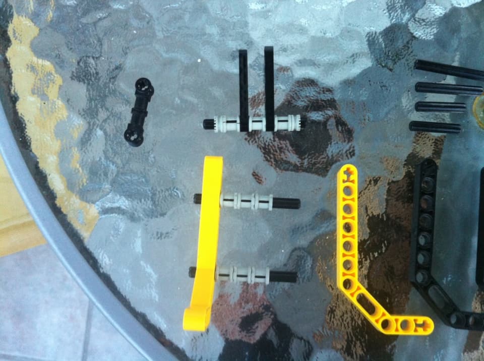 Step2: Spacers go in the big yellow bit Step2: Spacers go in the big yellow bit