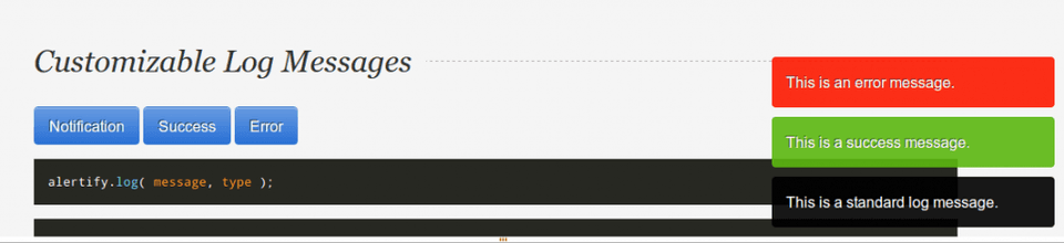 Log messages Log messages