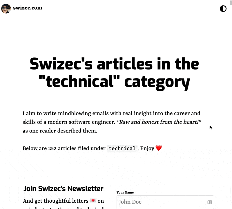 A nice category page