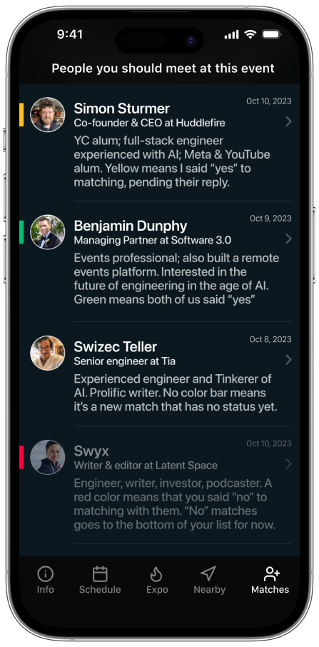 AI Engineer matching UI mockup