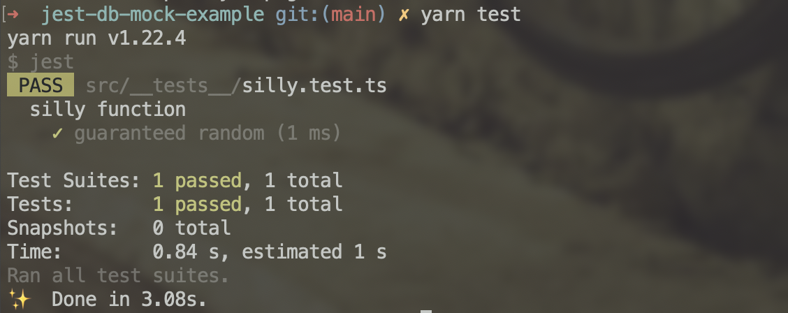 Successful test run