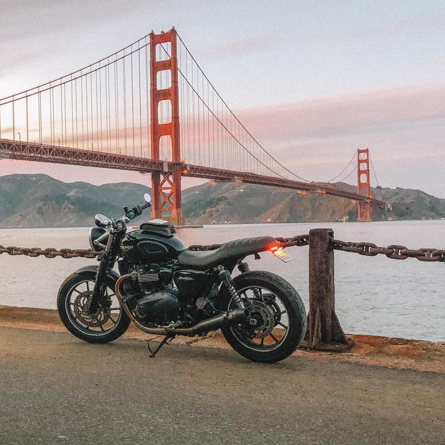 Swizec's bike next to a bridge