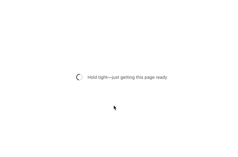 The loading screen