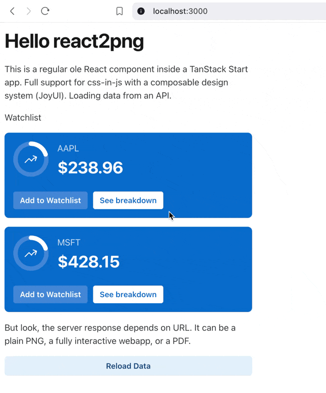 Works as interactive webapp