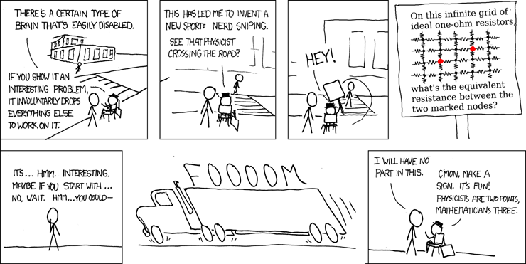 XKCD nerd sniping XKCD nerd sniping