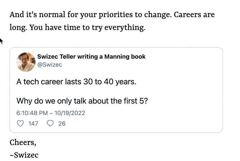 twitter-lite web component working with a full preview